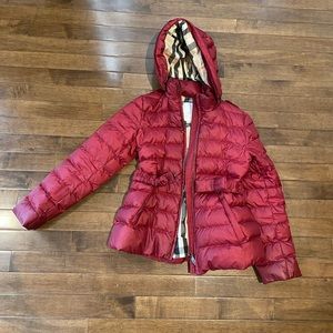 Burberry girls down jacket